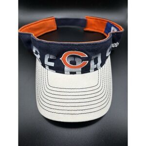 Chicago Bears Reebok Authentic NFL Adjustable Sun Visor White Blue And Orange